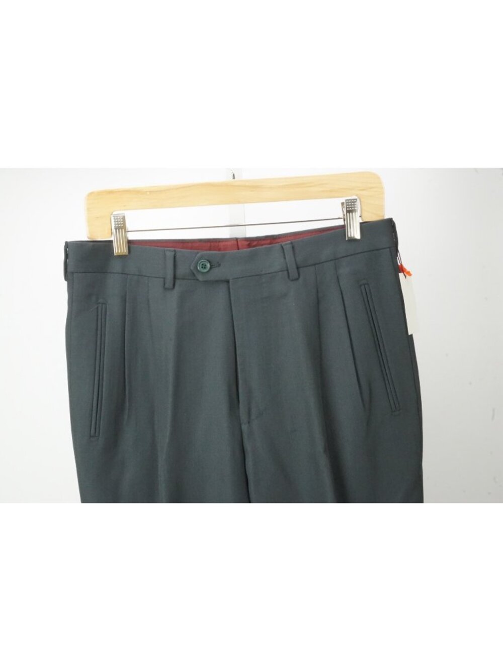 Isaia Dark Gray 100% Wool Mens Dress Pants Sz 46 EU BRAND NEW